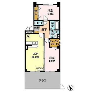 パルーテ【1階】の間取り