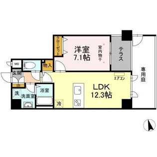 サンピタリア東船橋【1階】の間取り