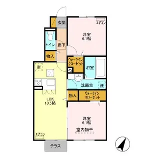 ハーヴェスト コート【1階】の間取り