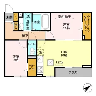 エタニティー東船橋【1階】の間取り
