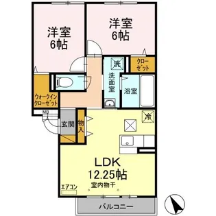 ブランシュール A【1階】の間取り