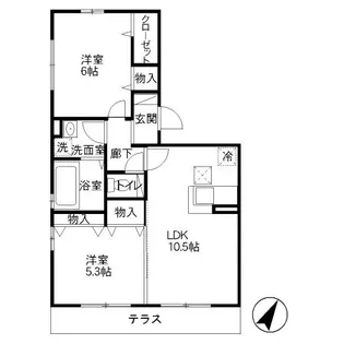 ヴィラ・ルミエール【1階】の間取り