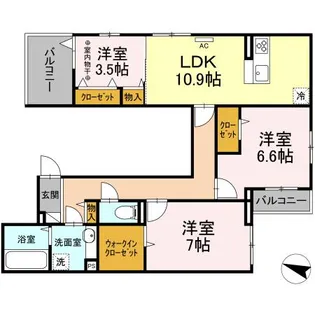 ラ カーサ フェリシダ【2階】の間取り