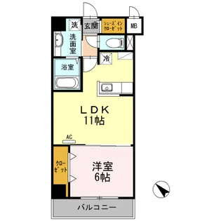 オーチャードK【2階】の間取り