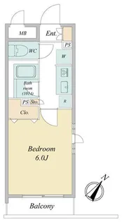 プライムアーバン行徳駅前Ⅱ【0411号室】の間取り