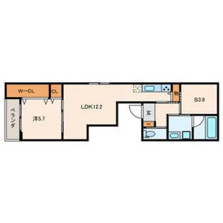 キルシュМ【3階】の間取り