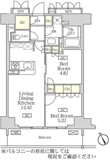 リーフシティ市川 ザ・レジデンス【7階】の間取り