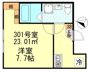 CK四ツ木【3階】の間取り