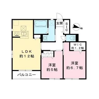 ポプリ中山【103号室号室】の間取り