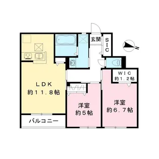ポプリ中山【102号室号室】の間取り