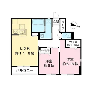 ポプリ中山【101号室号室】の間取り