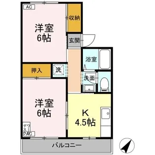 フジヴェール3番館【2階】の間取り