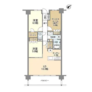 ARK CITY船堀【1階】の間取り