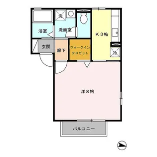 KS・フォンティーヌ【2階】の間取り