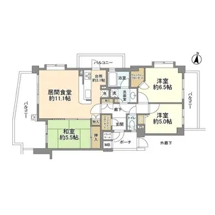 アーデル北習志野テラス【3階】の間取り