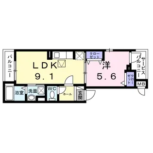 プチジャルダン【1階】の間取り