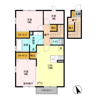 ロイヤルヒルズG【2階】の間取り