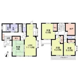 千葉県船橋市習志野台4丁目【一戸建】の間取り
