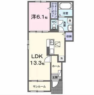 レ プリューム ドゥ【1階】の間取り