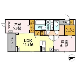 アルカディア東船橋【2階】の間取り
