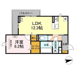 アルカディア東船橋【3階】の間取り