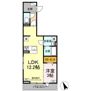 セレスティア京島【3階】の間取り