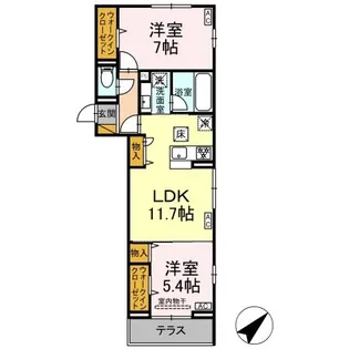 フレアII【1階】の間取り