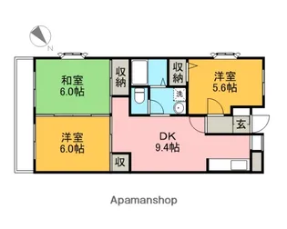 ハイネス萩【2階】の間取り