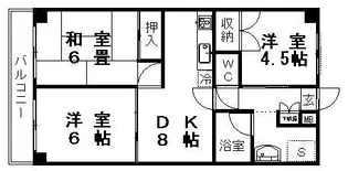 プレステージ市川【605号室】の間取り