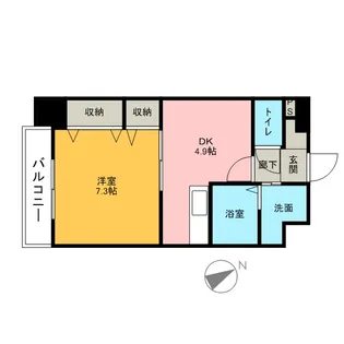 プルミエファヴール【5階】の間取り