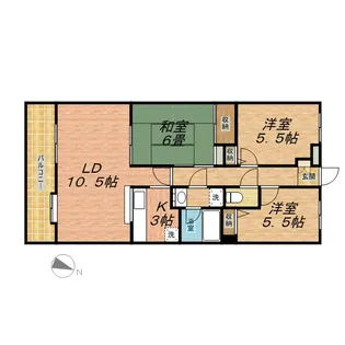 エムズ・アーク C棟【1階】の間取り