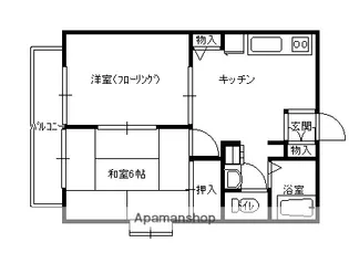 エクセル国府台B【201号室】の間取り