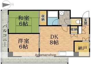 グレースハイム北見【4階】の間取り