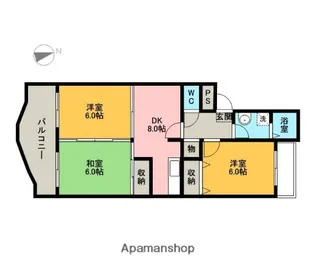ボナールシャトレー原木【1階】の間取り