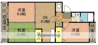 グリーンタウン本中山【2階】の間取り
