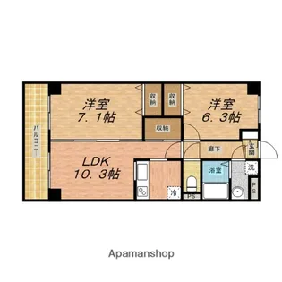 コリンシア市川【1階】の間取り