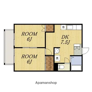サンシティ田所【103号室】の間取り