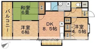 ル・モンド市川【401号室】の間取り