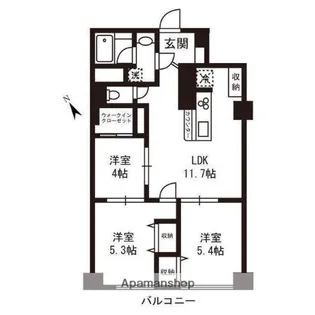 中央マンション行徳【2階】の間取り