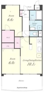 シャルマン・コート【1階】の間取り