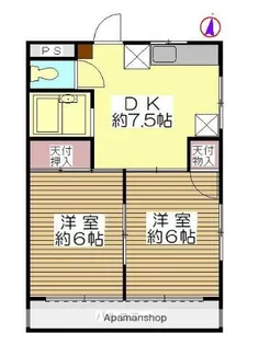 ベルフィーヌ船橋【201号室】の間取り