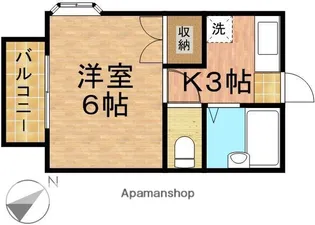 パールメゾンⅡ【201号室】の間取り