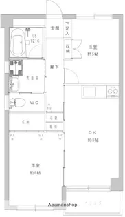 ラーク市川【4階】の間取り