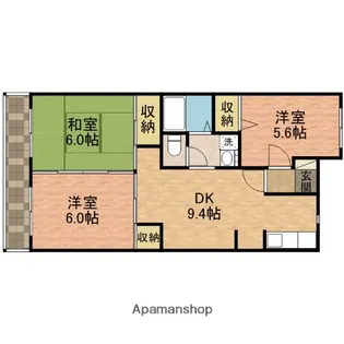 ゴールデンタウン岡﨑(農協)【302号室】の間取り