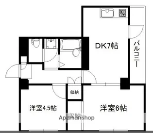 ルミエール市川【203号室】の間取り