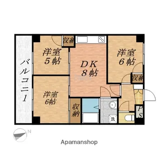 オータムヒルズ【203号室】の間取り