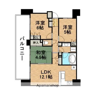 スカイグランデ船橋宮本【10階】の間取り