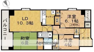 ナイスアーバン本八幡801号室【801号室】の間取り