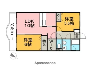 パインクレスト竹内【3階】の間取り