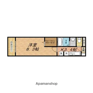 ルミエール二子【220号室】の間取り